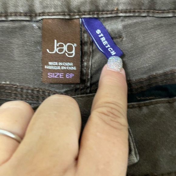 Jag cropped pants women’s size 6p stretch khaki color - Picture 3 of 8